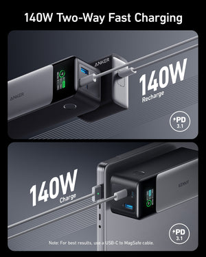 Anker 737 Power Bank smart digital display details