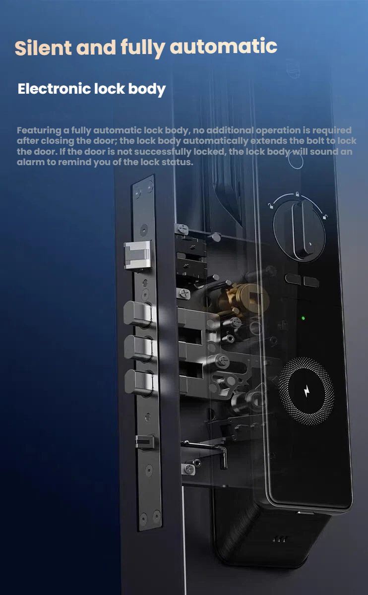 Philips 9000 Series Palm & Face Recognition Smart Lock — built-in video doorbell camera detail
