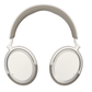 Sennheiser ACCENTUM wireless noise cancelling over-ear headphones in white with grey padded headband at three-quarter angle