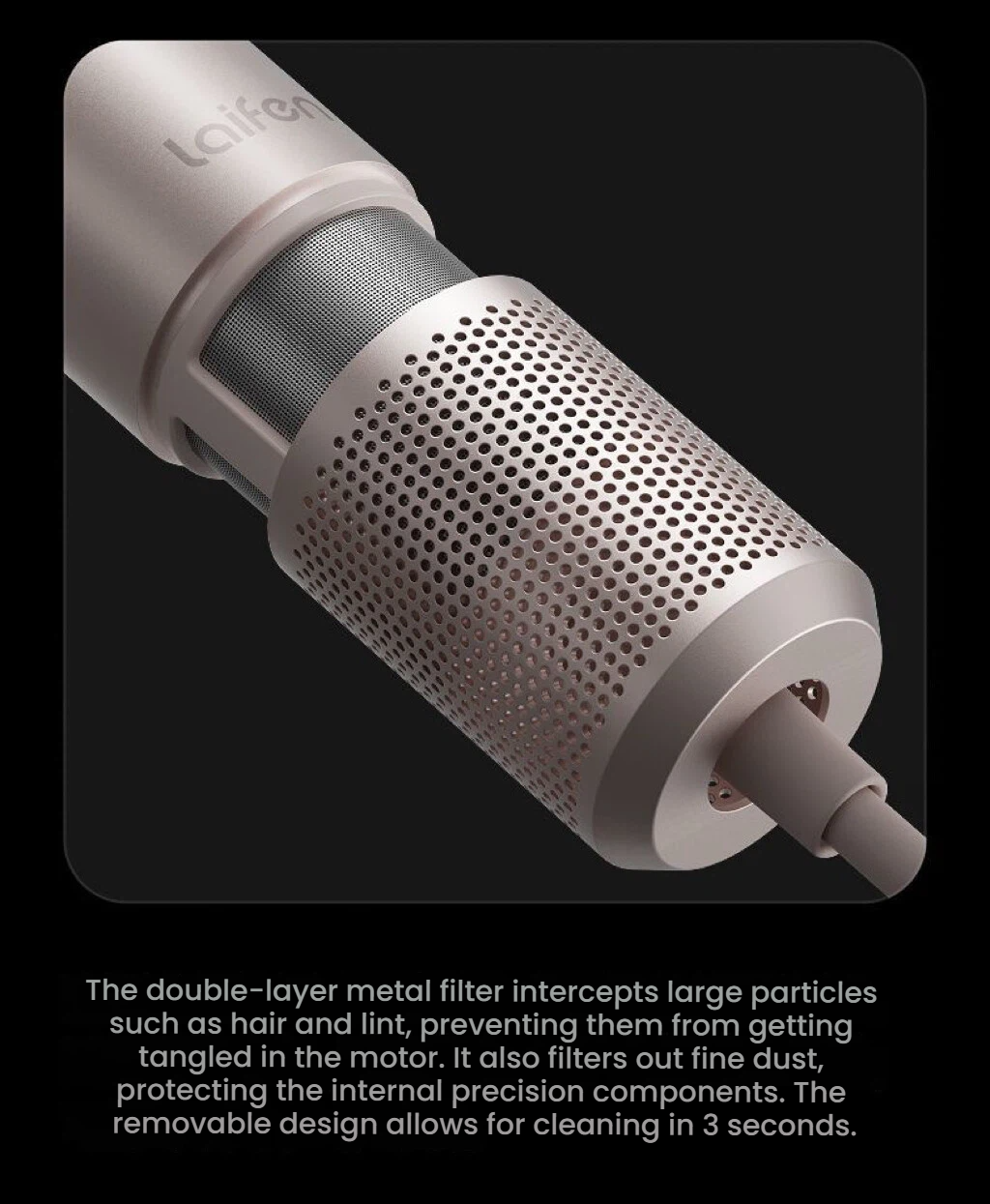 Laifen Swift 4 High-Speed Hair Dryer with Oil-Infused Airflow, 3 Nozzles & Nourishing Pods - feature detail 7