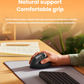 Logitech Lift quiet click button technology callout