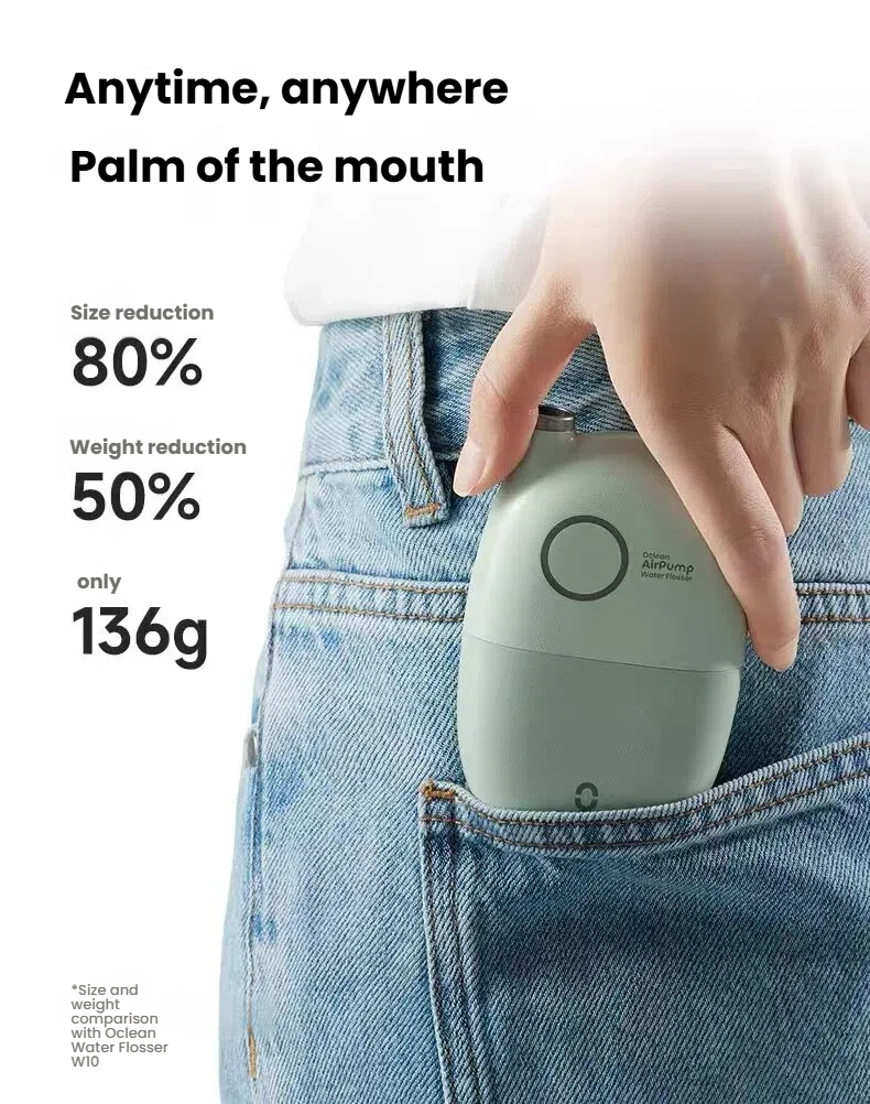 Oclean A10 AirPump pocket-sized travel water flosser feature image