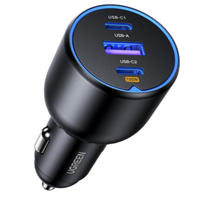 UGREEN 130W Car Charger Fast Charging, 3 in 1 Cigarette Lighter Adapter – product image 1