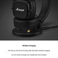 Marshall MAJOR V foldable portable on-ear design for travel