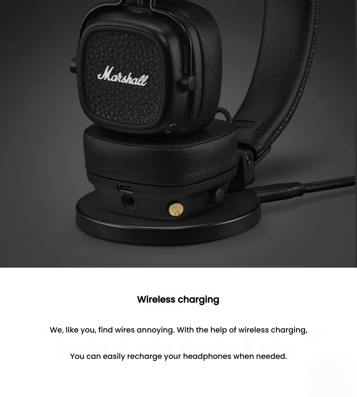 Marshall MAJOR V foldable portable on-ear design for travel