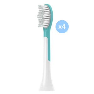 Four Philips Sonicare For Kids HX6042/13 replacement toothbrush heads for age 7+
