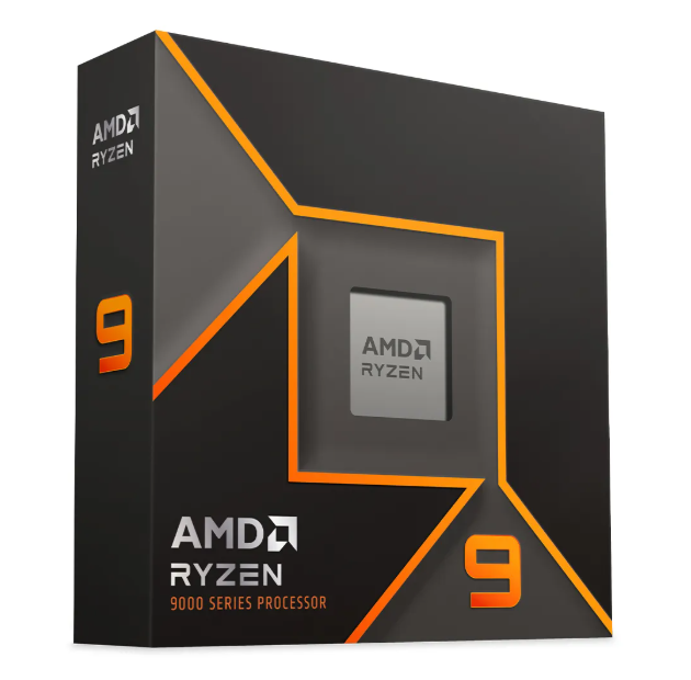 AMD Ryzen 9 9950X AM5 16-Core Desktop CPU retail box and processor image