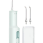 Xiaomi MIJIA F300 green cordless water flosser with cleaning nozzles