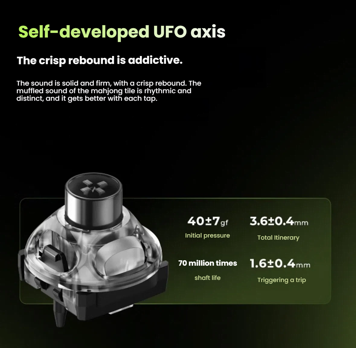 GravaStar UFO mechanical switch specifications