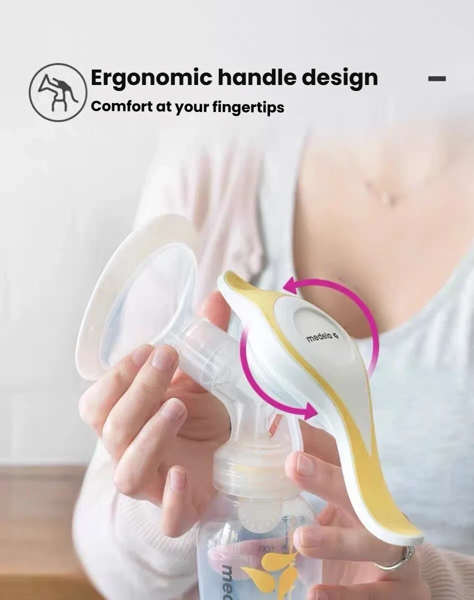 Medela Harmony Manual Breast Pump — in-use lifestyle reference image