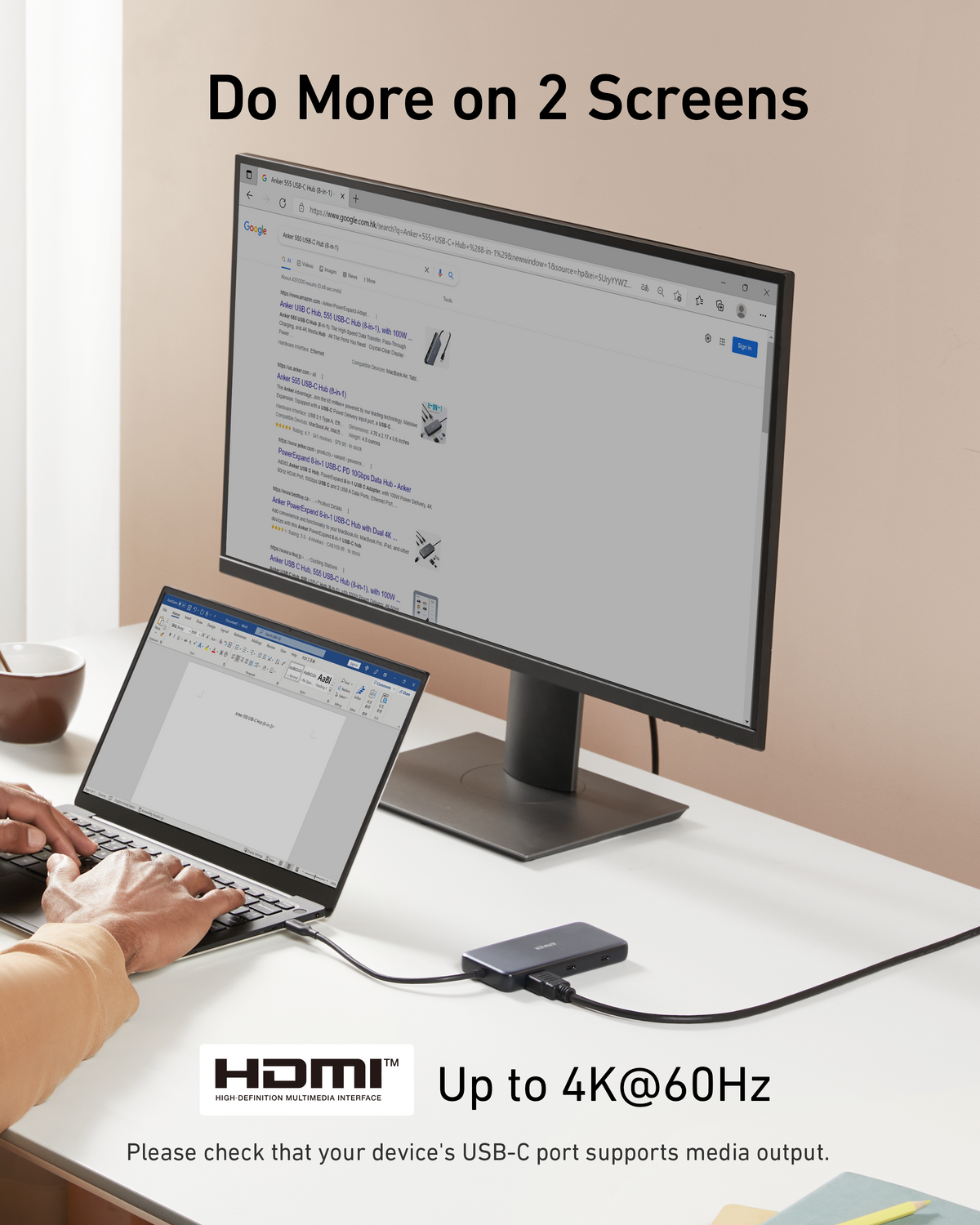 Anker 555 A8383 USB-C hub with 4K 60Hz HDMI output