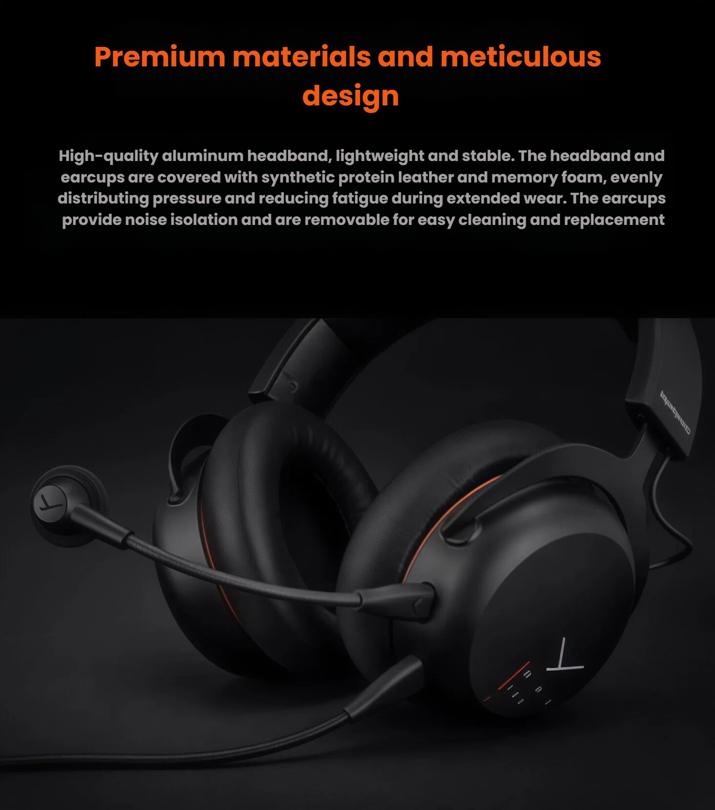 Beyerdynamic MMX 150 headset with lightweight aluminum headband, synthetic protein leather, and memory foam earcups — built for comfort, durability, and easy cleaning.