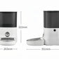 Technical diagram displaying height 322 mm, width 203 mm, and depth 351 mm of the Dogness F10 4 L automatic pet feeder for space planning.