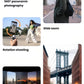  Insta360 Flow 2 AI Tracker capturing 560° panoramic photo and motion-timelapse with slide-zoom and trajectory-delay functions.