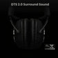 Close-up of the PRO X ear cup with the LIGHTSPEED wireless logo, illustrating 15 m connectivity range and up to 20 hours of battery life.