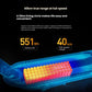 An infographic detailing the high-performance 551Wh battery of the Segway MAX G2, which delivers a true 40km range at full speed, powered by RideyLONG technology.