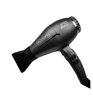 Black Parlux Alyon dryer with styling nozzle