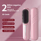 Pink Portable Hair Straightening Comb 
