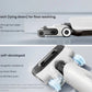 A split image showcasing the Roborock Flexi Pro's key maneuverability features: FlatReach™ technology for cleaning under beds and sofas, and the Roborock self-developed two-way assist wheels for smooth, effortless movement.