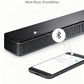 An illustration showing the Bose TV Speaker connecting to a smartphone, demonstrating its built-in Bluetooth support for wirelessly playing music, podcasts, and other audio content.