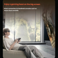 Man lying in bed playing a 3A game on a massive virtual screen using VITURE Pro XR glasses with wireless streaming from PC, PS5, or Xbox – includes neck ring set for comfort