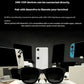 XREAL Air 2 glasses centered among Switch, Steam Deck, iPhone, and Android devices, illustrating plug-and-play USB-C DP compatibility.