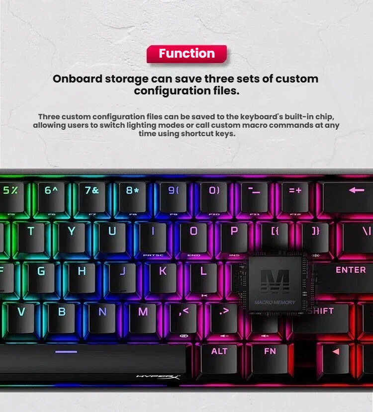 HyperX Alloy Origins 65 aircraft-grade aluminium body side profile