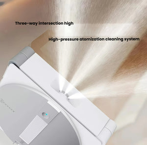 WINBOT W3 OMNI three-way spray system pictured on a glass surface