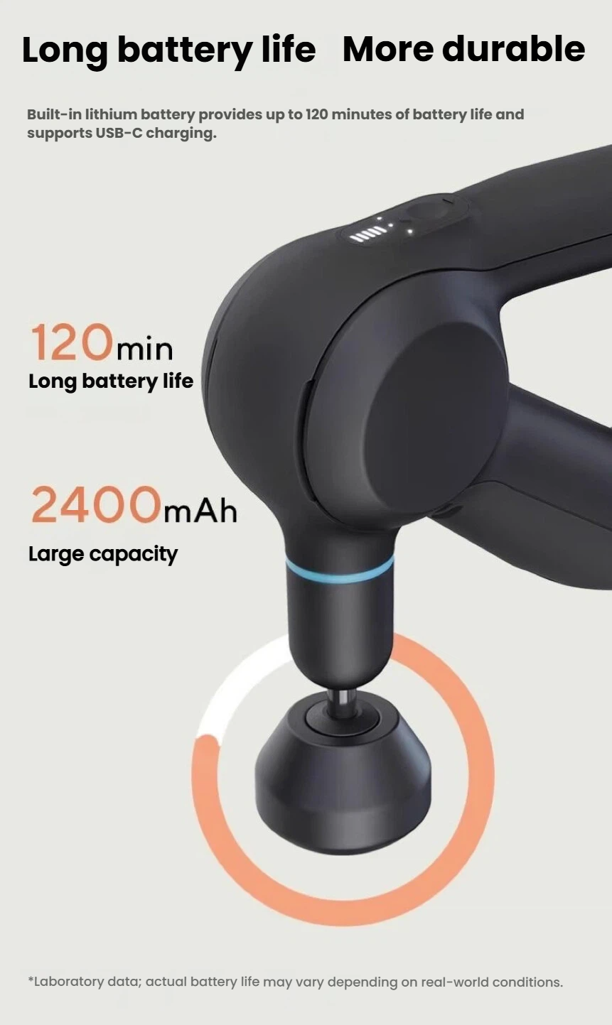 Therabody Theragun Prime LED speed indicator and control button detail