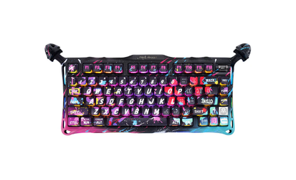 GravaStar Mercury V75 Pro 75% Hall Effect gaming keyboard hero shot in cyber-mecha aluminium design