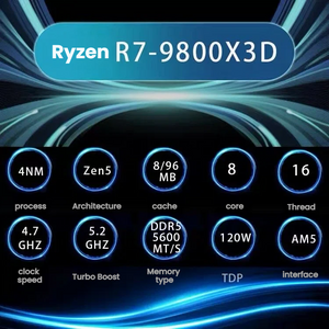 AMD Ryzen 7 9800X3D AM5 Gaming CPU processor product detail image