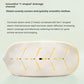 A diagram of the Keheal steam iron's soleplate explaining the innovative Y-shaped drainage channel for rapid and even steam coverage to smooth clothes quickly.